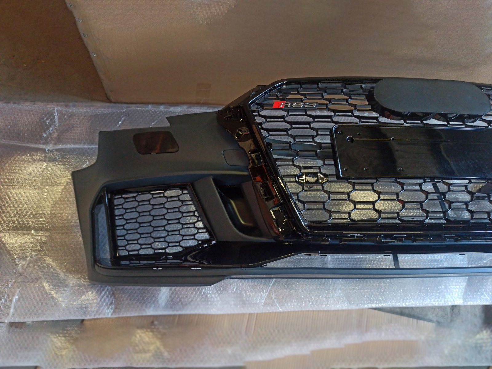 Audi A3 LIFT 8V 2015-2018 Sedan Front Bumper RS3 Black Quattro Style